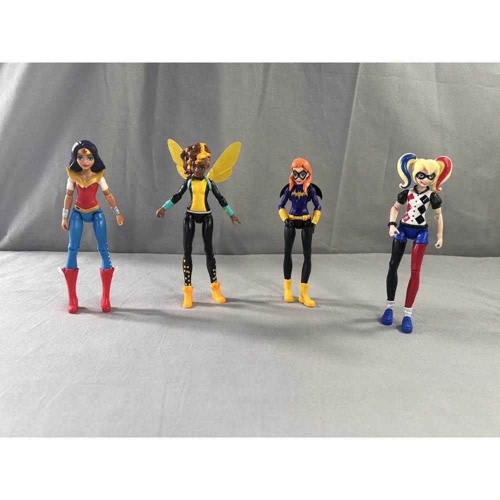 Mattel DC Comics Super Hero Girls Action Figures 2015 Lot of 4 - 6" Movies